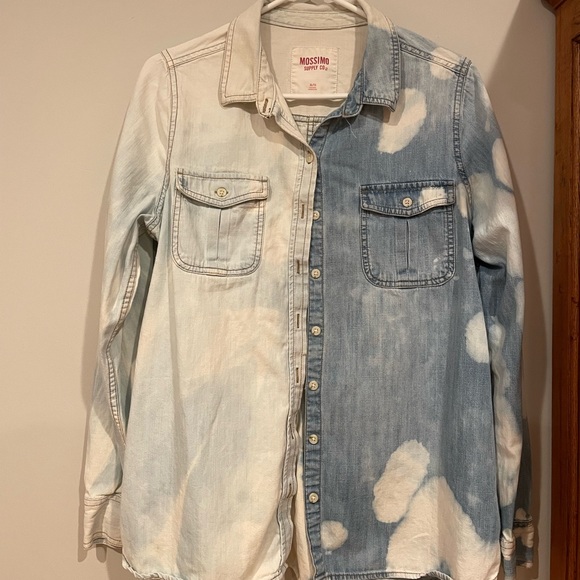 Mossimo Supply Co. Tops - Mossimo Hand Bleach-Dyed Button Down